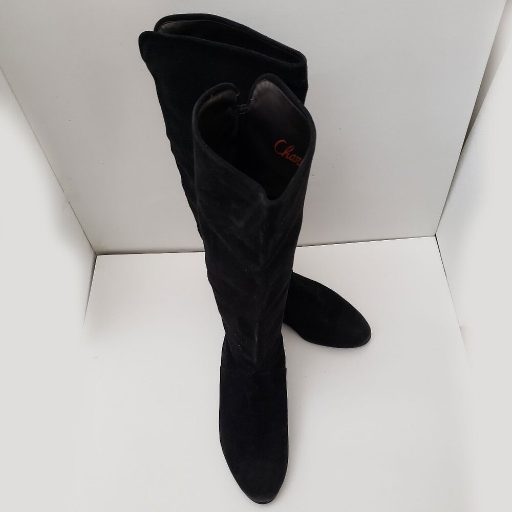 Charles Jourdan: Women's Black Suede Boot, Size 7B